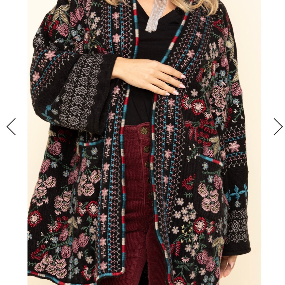 JOHNNY WAS WOMEN'S BLACK AYA KIMONO  size XS fits 4-8